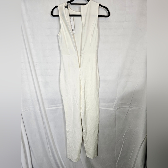 Nwt French Connection Sundae Lula Sleeveless Jumpsuit Summer White 4 - Picture 8 of 11